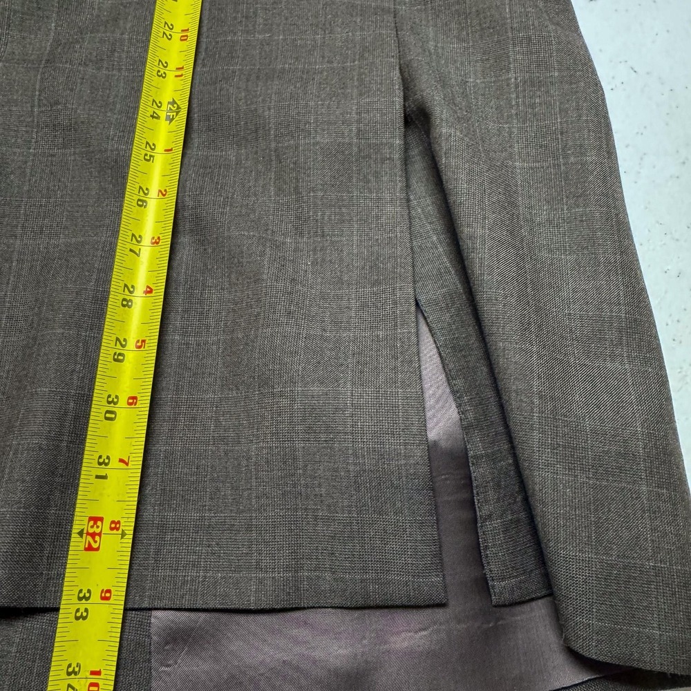 Ermenegildo Zegna‎ Blazer Mens 48L Brown Wool Check Sport Coat Made Switzerland - Picture 13 of 16